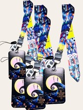 Disney Characters Lanyard Card/Badge/ID Holder Nightmare Before Christmas 4 Set
