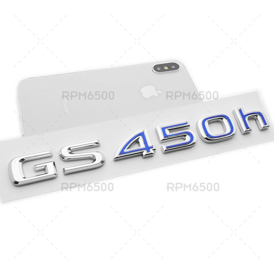Maletero trasero OEM cromo GS 450h letra insignia emblema reemplazar F-Sport Foto 3 de 4