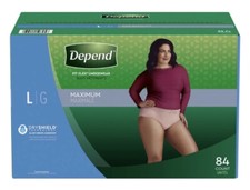 Depend Fit-Flex Incontinence Maximum Absorbency Underwear for Women, Large-84ct