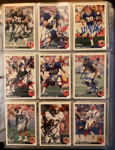 1992 FLEER FOOTBALL SIGNED AUTOGRAPHED CARDS - Picture 1 of 7