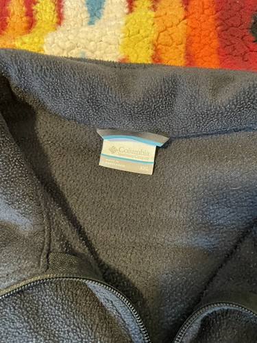 Columbia Jacke Herren XXL Fleece Reißverschlusstaschen Full Zip Logo schwarz - Bild 2 von 12