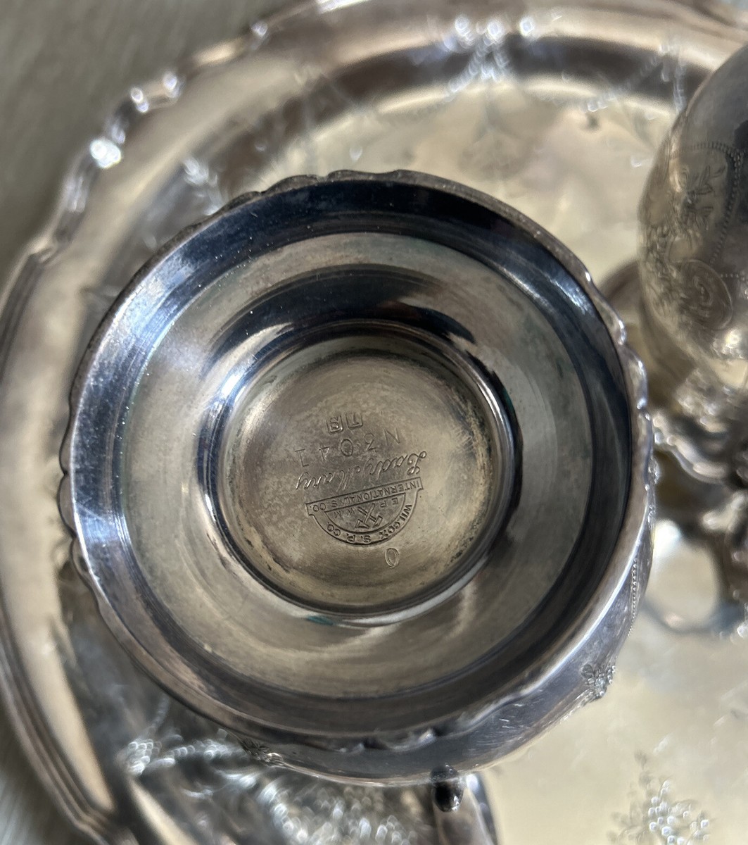 Vintage3 pc Wilcox S.P. Co Lady Mary Silver Coffee/Tea set Style