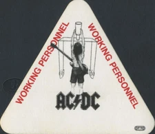 AC/DC 1983 FLICK/SWITCH TOUR Backstage Pass Crew