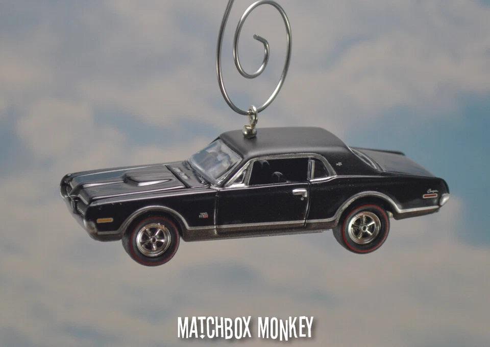  Black 1968 Custom Mercury Cougar GT-E Christmas Ornament 1/64 Adorno Custom NEW - Image 4 of 4