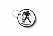 Keychain keyring print patch morale iron on zodiac applique aquarius