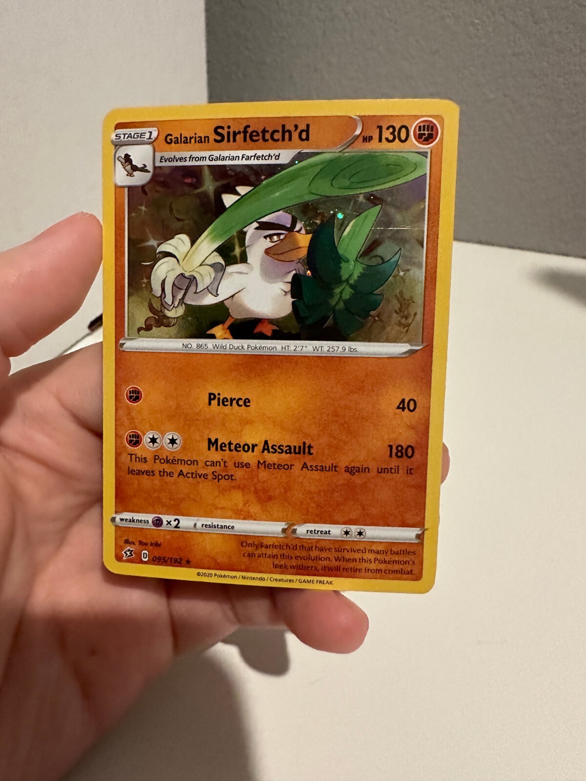 Galarian Sirfetch'd Holo 95/192 - Rebel Clash Pokemon Card - Cosmos NM 1113 #251