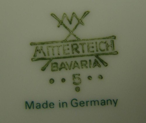 Mitterteich Bavaria Germany MIT161 Blue Floral Fine China Demi Cup Saucer (HH) - Picture 6 of 8