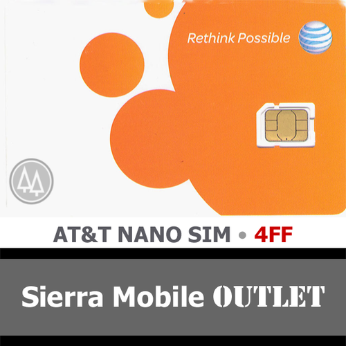 AT&T NANO SIM Card 4FF • GSM 4G LTE • Genuine Prepaid or Postpaid • ATT NEW - Picture 1 of 3