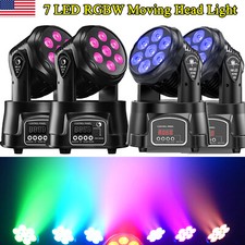 UKING 105W 7 LED RGBW Moving Head Lights Beam Wash Stage Lighting 4 in 1 Effect