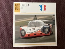 Cougar C-01,  1982-83,    Competition Car, France,  Collectors Card