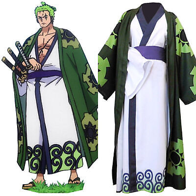 Kimono Wano Kuni Country Roronoa Zoro Costume ONE PIECE Cosplay