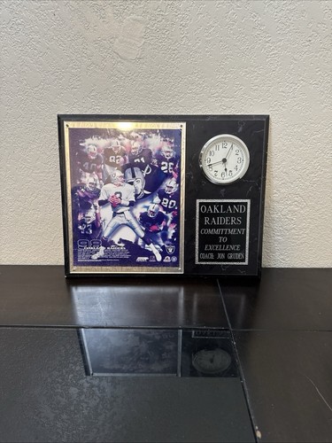 RAIDERS OTIS SISTRUNK PLAQUE With 1998 TOPPS With Clock Rare - Picture 3 of 13