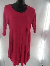 Plus Size Women's X-Two Solid Pink Fuchsia Dress Ruffle Dress Size 14  EUC