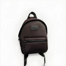 Dagne Dover Small Dakota Neoprene Backpack in Black Red Warm Two Pocket Zipper