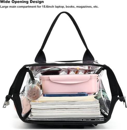 Heavy Duty Clear Backpack for Men Women, School Bag Bookbag PVC Plastic Transpar - Picture 3 of 12