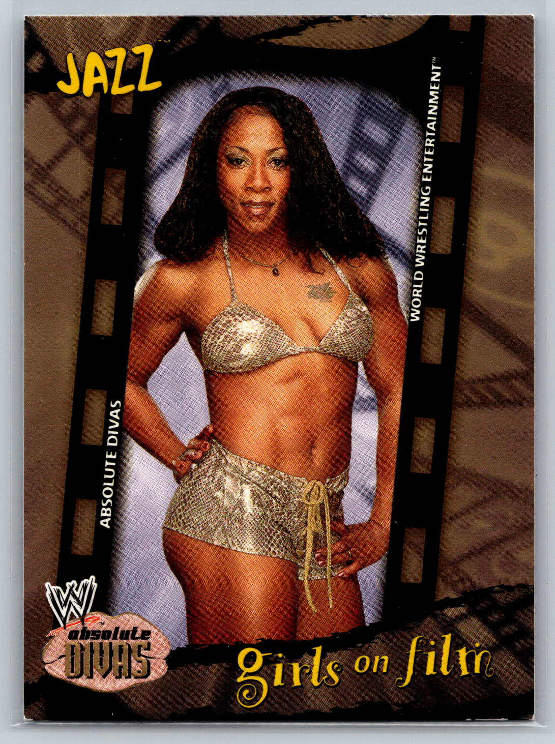 Jazz 2002 Fleer WWE Absolute Divas Gems Gold #90 Girls On Film