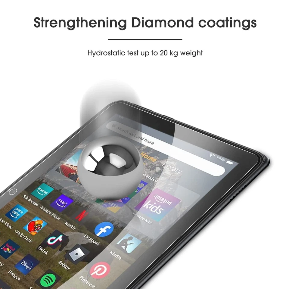 9H Tempered Glass Guard Film For Amazon Fire HD 8 2022 12th Screen Protector New - Image 4 of 4