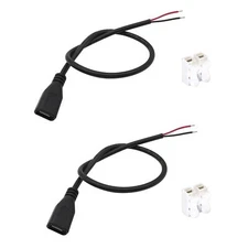 2PCS USB Type C Female Pigtail0.3M/1Feet 22AWG USB C Female Plug to 2 Pin Bar...