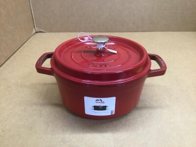 Staub Cast Iron 2.75-qt Round Cocotte - Cherry, Made in France