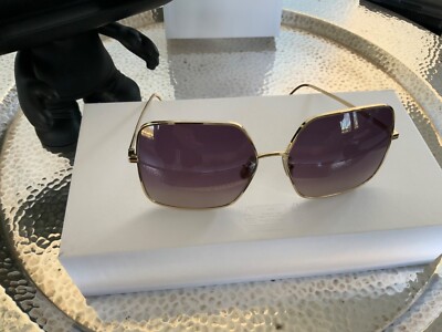 CELINE SONNENBRILLE UNGETRAGEN RAHMEN GOLD / GLÄSER ROSE  - FLIEDER