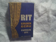 RIT GOLDEN ECRU CURTAIN DYE SEALED 15 Cent BOX,The Sunny Cutain Color,chicago