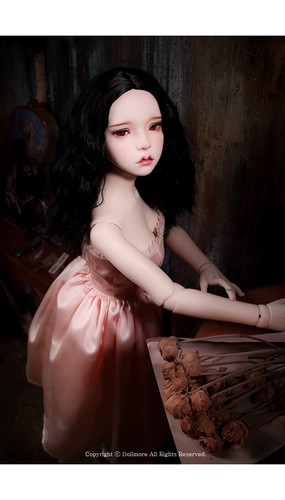 wig for Dollmore Trinity girl (13-14) inch Forest Sobazu Parting Wig (Black - Picture 3 of 18