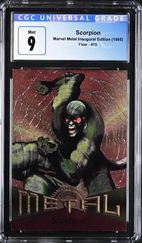 Scorpion Marvel Metal Inaugural Edition (1995) Fleer #76 CGC 9 Mint