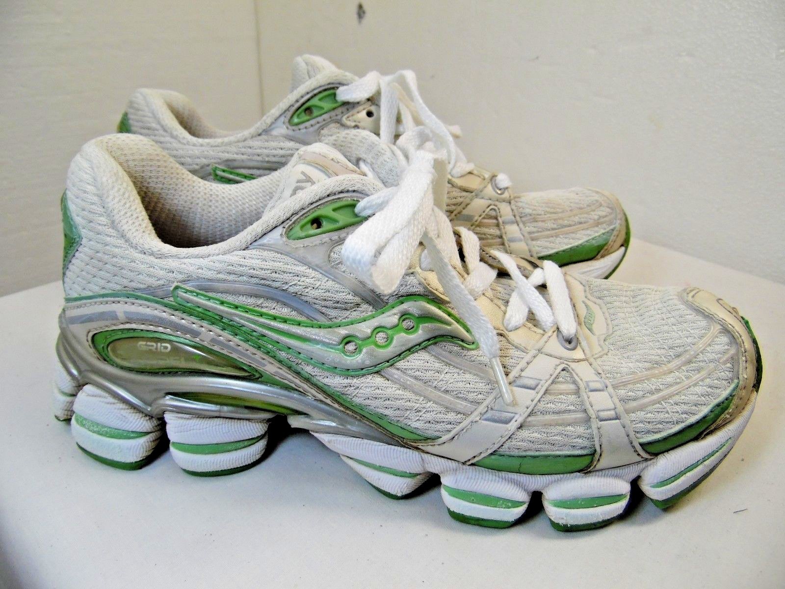 SAOLA SCARPE DA GINNASTICA RAGAZZE MARCA SAUCONY TAGLIA 6 5 BIANCHE CON FINITURE VERDI