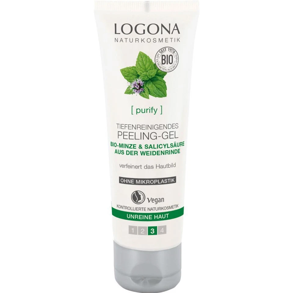 Logona Tiefenreinigendes Peeling Gel Bio-Minze & Salicylsäure aus der
