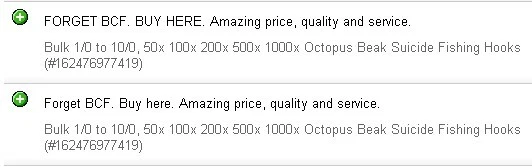 Bulk 1/0 to 10/0, 50x 100x 200x 500x 1000x Octopus Beak Suicide Fishing Hooks  - image 3 of 3