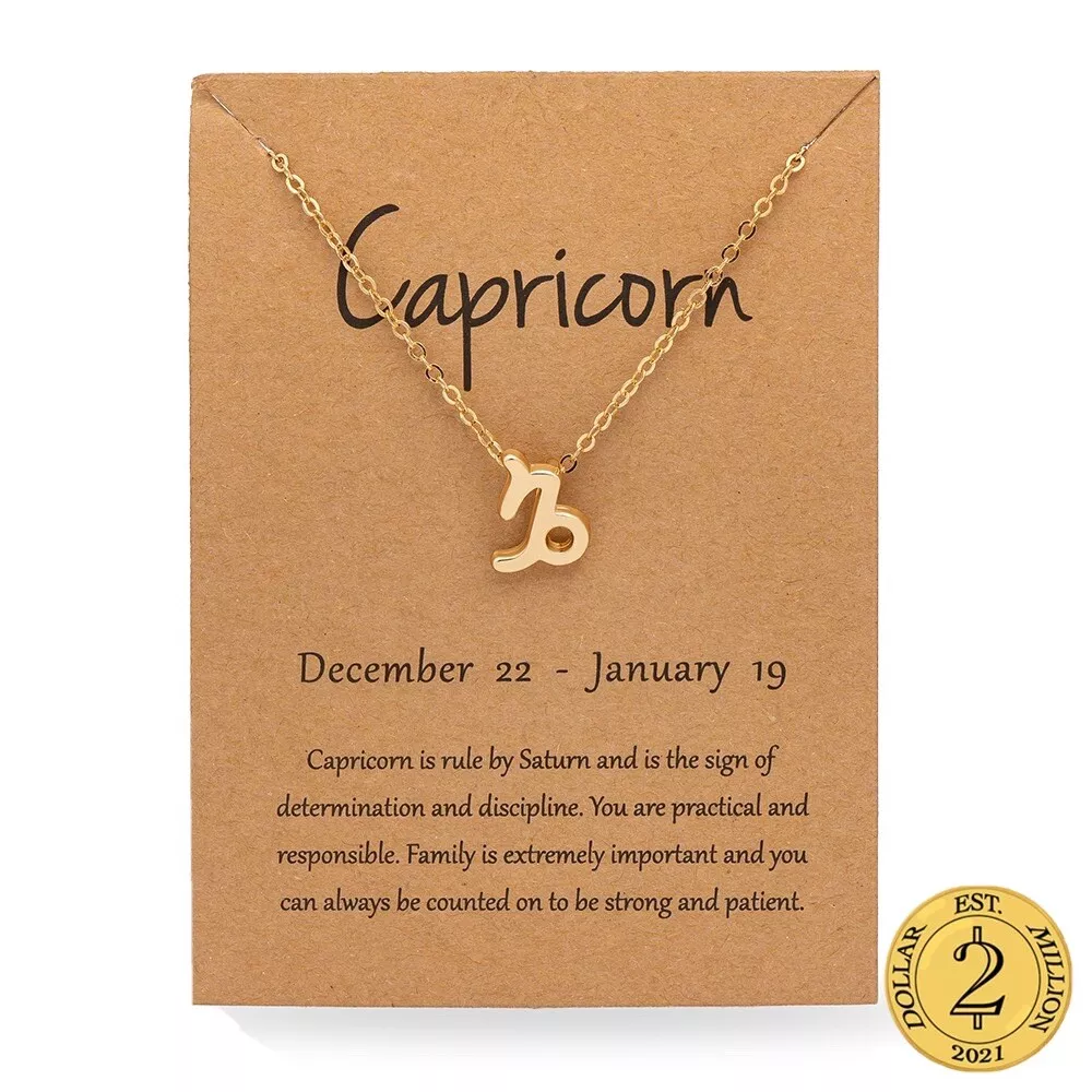 Capricorn zodiac sign necklace sale