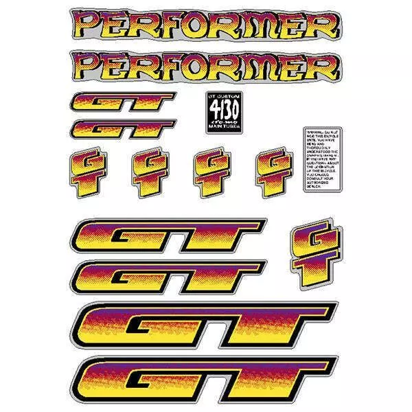 1996 GT BMX Performer decal set chrome eBay