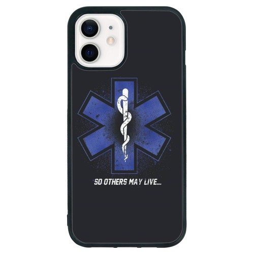 For iPhone SE XS XR Max 5 6 7 8 Plus Emergency medical services Hard Black Cover - Picture 3 of 25