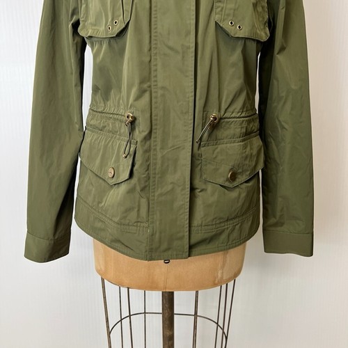 Lauren Ralph Lauren Jacket Women Medium Olive Pocket Zip Military Army Coat Core - Picture 3 of 17