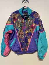 MTA PRO Vtg Windbreaker Jacket Tracksuit Set Women  s Size 12-14 Color Block Teal