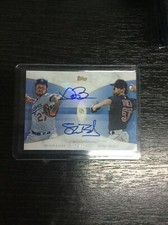 2021 Topps On Demand Dynamic Duals Trevor Bauer Shane Bieber Autograph Auto /25