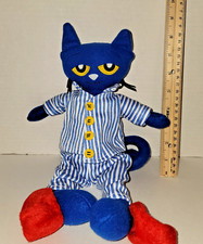 Pete The Cat Bedtime Blues Doll Plush. Stripped PJs and red slippers