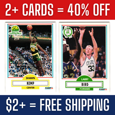 1990-91 NBA Fleer Basketball Cards / You Pick / EX-MT