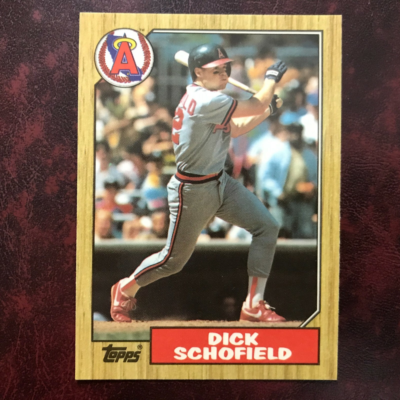 1987 Topps TIFFANY Set DICK SCHOFIELD PRINT ERROR #502 ANGELS ** MINT **