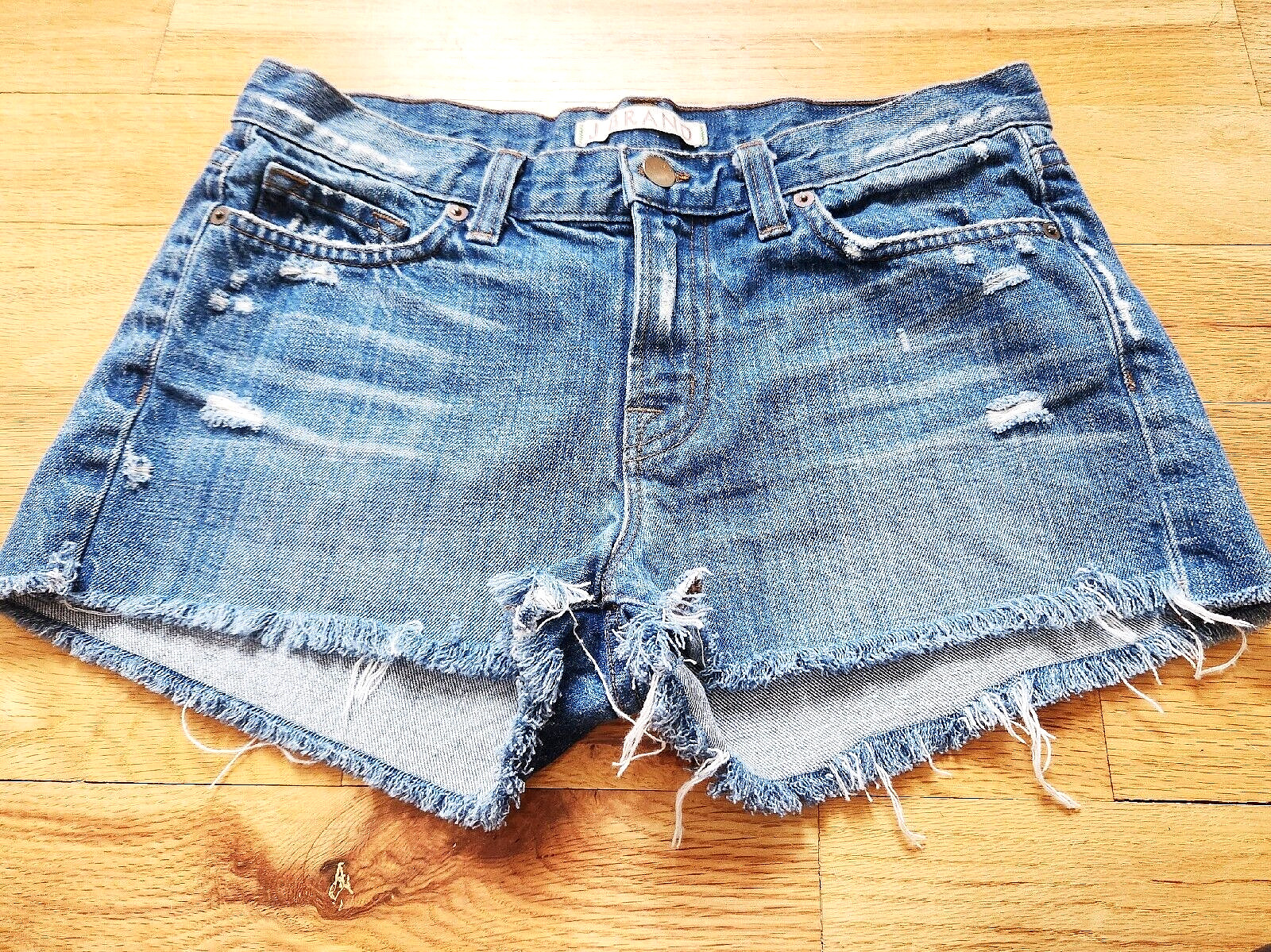 J BRAND Medium Wash, Distressed Blue Jeans Shorts Sz 28 Iseam