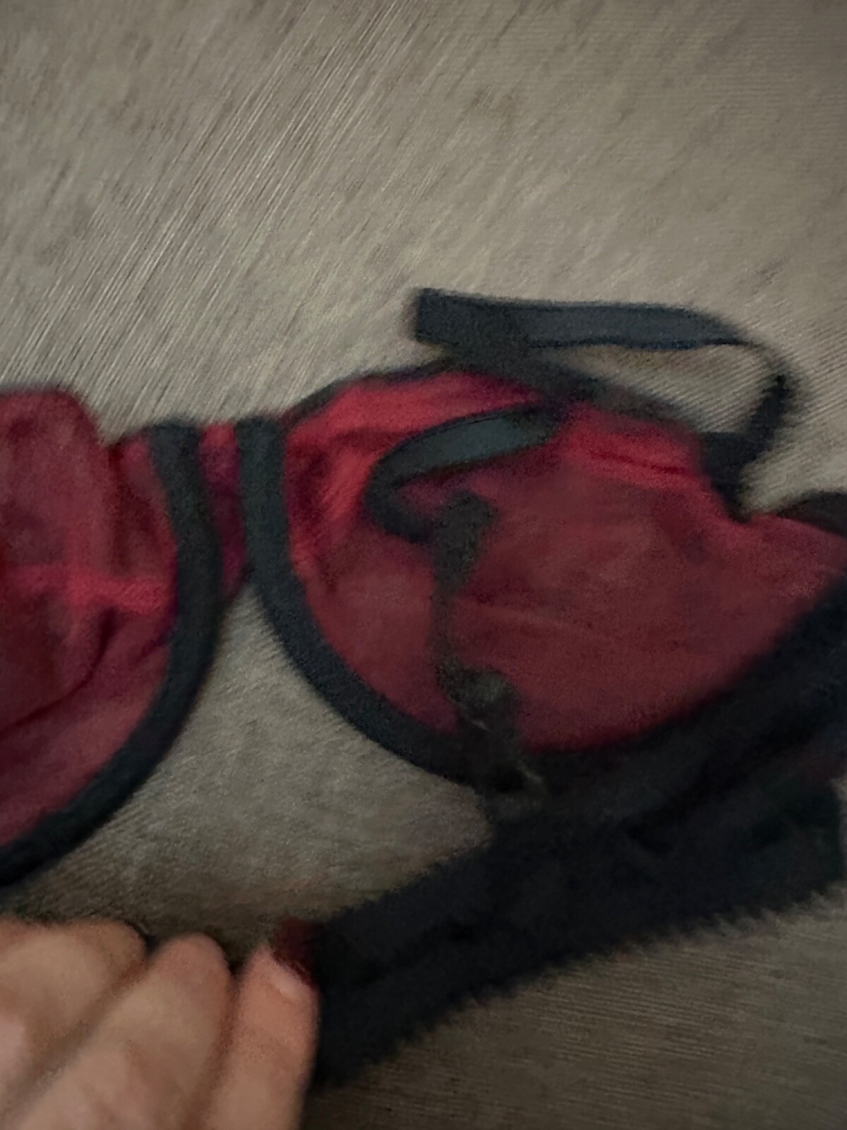 Label teared black red unpadded underwired Bra Size 30b it1b eu65b | eBay