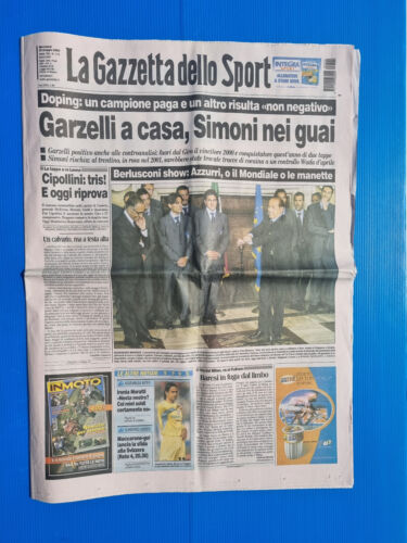 Zeitschrift Dello Sport 22 Mai 2002 Berlusconi-Cipollini-Nesta-Lazio-Maccarone - Afbeelding 1 van 1