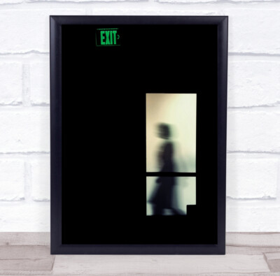 Exit Frau Silhouette Tür Wandkunstdruck