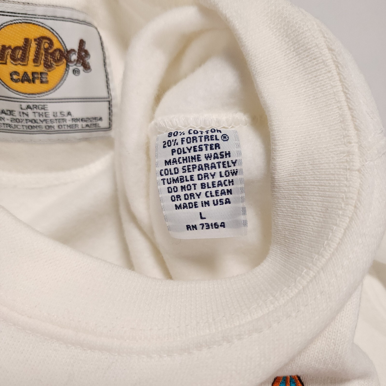 Vintage Hard Rock Cafe Newport Beach Sweatshirt Embroidered Mens Large GUC Rare! image 8