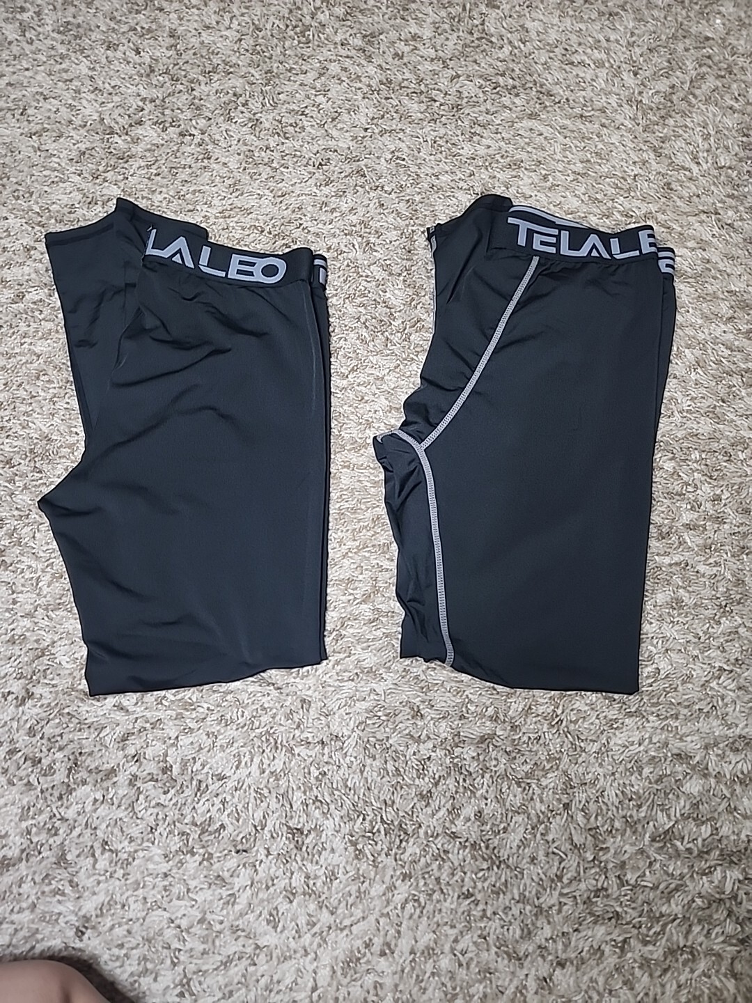 Lots Of 3 telaleo mens 2leggings M  black compression 1 Long Sleeves Shirt 