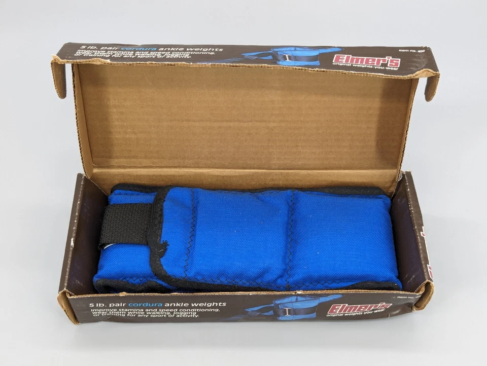 Elmers Cordura 5 磅脚踝重量可调节适合尼龙 2.5 磅 ea 蓝色 美国 — 第 2/4 张图片