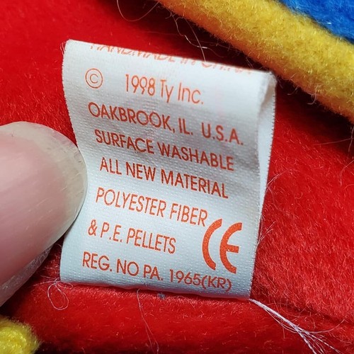 Ty Beanie Babies JABBER the Parrot 6" Beanbag Plush Stuffed Toy - Picture 8 of 8