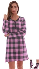 Just Love Women’s Ultra-Soft Sleep Shirt Nightgown with Matching Fuzzy Socks