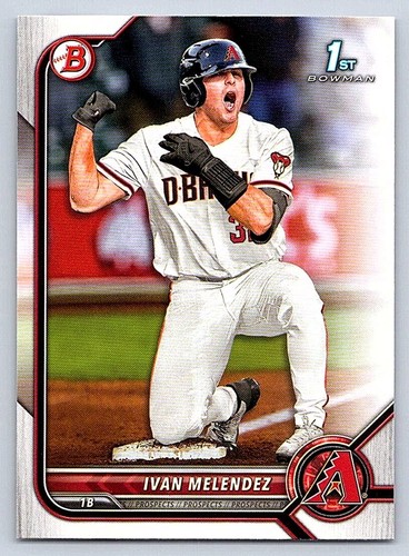 250x LOT - IVAN MELENDEZ DBACKS RC 1st card 2022 BOWMAN DRAFT #BD-29 - Picture 2 of 3