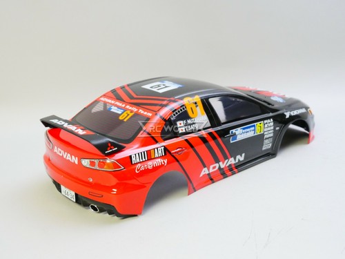 1/10 RC Karosserie Mitsubishi Lancer Evo X ADVAN 190mm mit Lichtschaufeln FERTIGGESTELLT - Bild 6 von 10